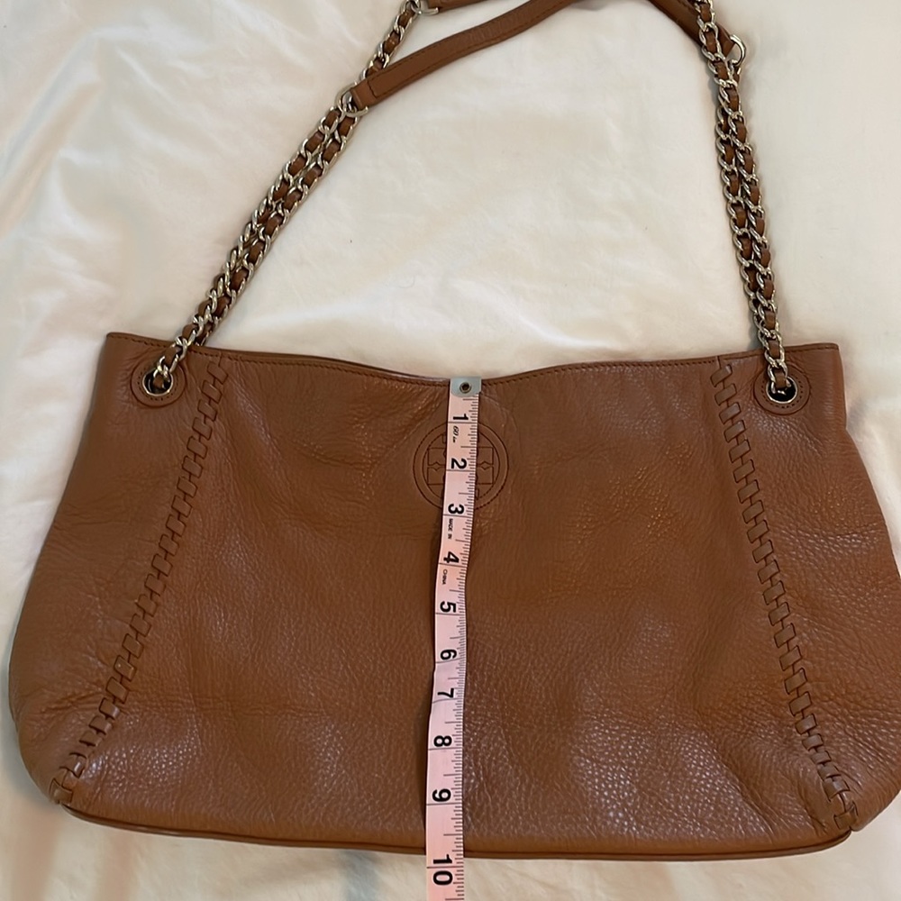 Tory Burch Brown Hobo Shoulder Bag With Chain Straps - Picture 15 of 17